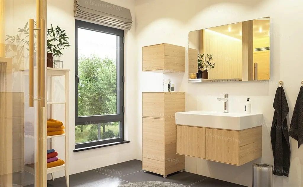 spiegel badkamer verwarming met infrarood